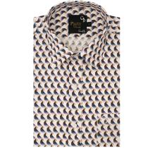 Print Blue Shirt : Party