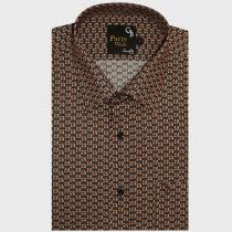 Print Brown Shirt : Party