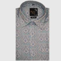 Print Gray Shirt : Party