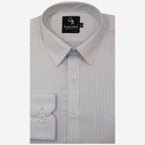Stripes Light Gray Shirt : Business