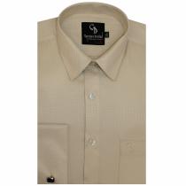 Self Design Cream Shirt : Business