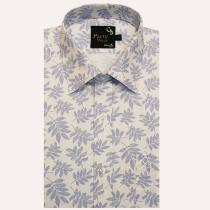 Print Blue Shirt : Party
