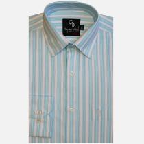 Stripes Aqua Blue Shirt : Business