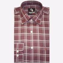 Checks Maroon Shirt : Business