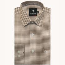 Checks Brown Shirt : Business