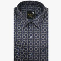 Print Navy Blue Shirt : Party