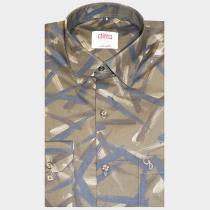 Print Brown Shirt : 