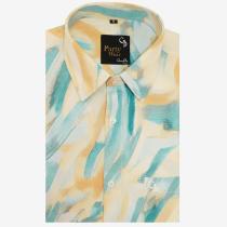 Print Green Shirt : Party