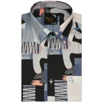 Print Gray Shirt : Party