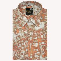 Print Rust Shirt : Party