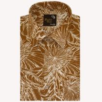 Print Brown Shirt : Party