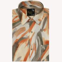 Print Peach Shirt : Party