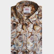 Print Brown Shirt : Ditto