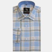 Checks Blue Shirt : Business