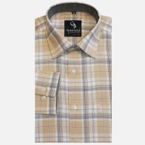 Checks Fawn Shirt : Business