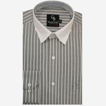 Stripes Light Gray Shirt : Business