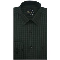 Checks Dark Green Shirt : Business