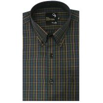 Checks Dark Gray Shirt : Business