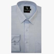 Self Design Light Blue Shirt : Business