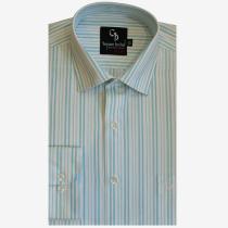 Stripes Aqua Blue Shirt : Business