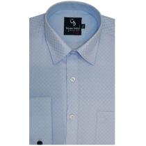 Self Design Blue Shirt : Business