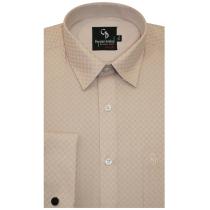 Self Design Peach Shirt : Business