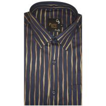 Print Blue Shirt : Party