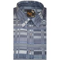 Print Blue Shirt : Party