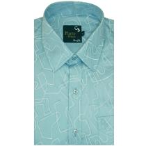 Print Blue Shirt : Party