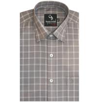 Checks Gray Shirt : Business