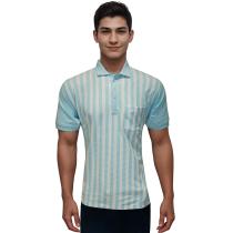 Stripes Aqua Blue T-shirt : Regular