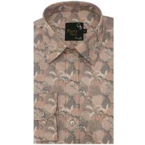 Print Peach Shirt : Party