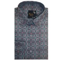 Print Gray Shirt : Party