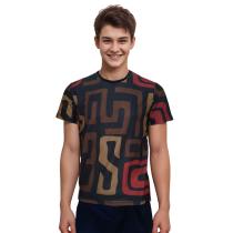 Print Black T-shirt : Itutu (Slim Fit)