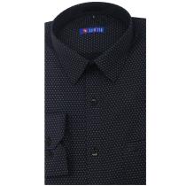 Print Navy Blue Shirt : Slim