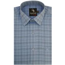 Checks Dark Blue Shirt : Business