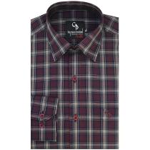 Checks Maroon Shirt : Business