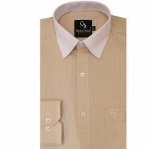 Self Design Fawn Shirt : Business
