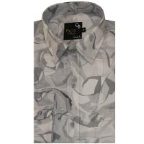 Print Light Gray Shirt : Party