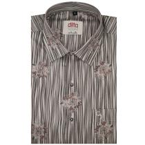 Print Brown Shirt : Ditto