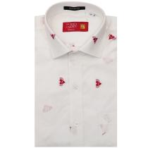 Self Design White Shirt : Business