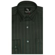 Stripes Dark Green Shirt : Business
