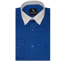 Plain Dark Blue Shirt : Business