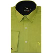 Self Design Light Green Shirt : Business