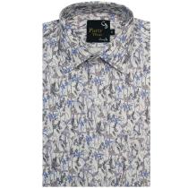 Print Blue Shirt : Party