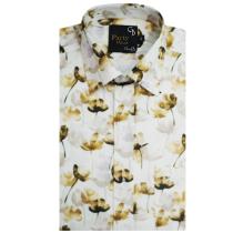 Print Cream Shirt : Party
