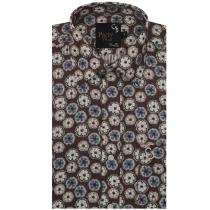 Print Brown Shirt : Party