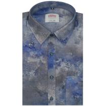 Print Blue Shirt : Ditto