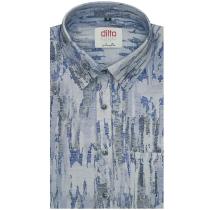 Print Blue Shirt : Ditto
