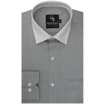 Self Design Light Gray Shirt : Business